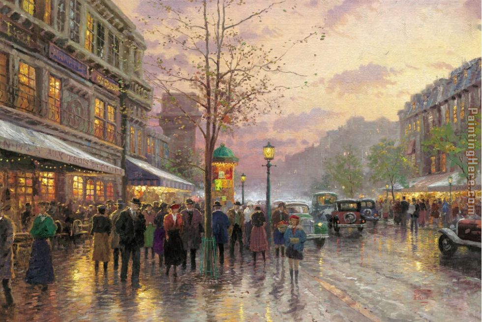 BOULEVARD OF LIGHTS PARIS painting - Thomas Kinkade BOULEVARD OF LIGHTS PARIS art painting